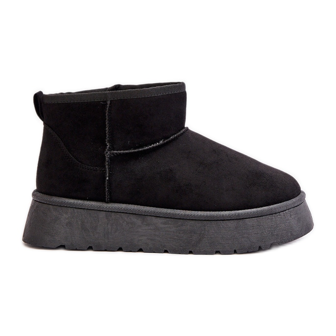 Botas De Nieve Bajas De Mujer Saldren Negras Con Plataforma, Forradas Con Piel negro Botas De Nieve Bajas De Mujer Saldren Negras Con Plataforma, Forradas Con Piel negro