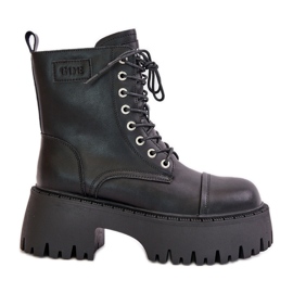Botas de trabajo aislantes para mujer fabricadas en piel natural Goe OO2N4123 negro