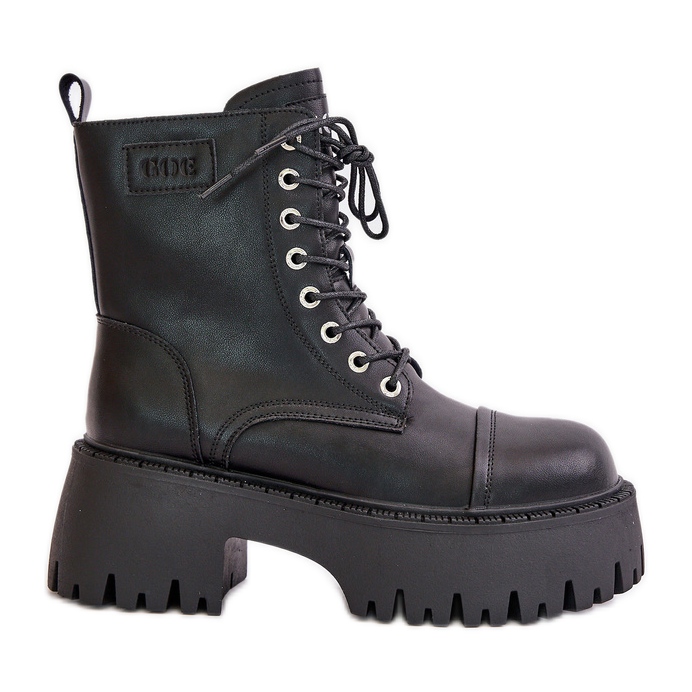 Botas de trabajo aislantes para mujer fabricadas en piel natural Goe OO2N4123 negro