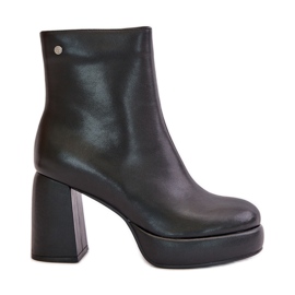 Botines Tacón Piel Natural GOE OO2N4166-W2 Negro