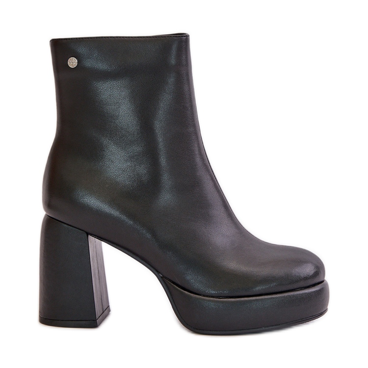 Botines Tacón Piel Natural GOE OO2N4166-W2 Negro