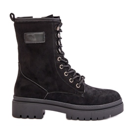 Botas Obreras Mujer Con Cremallera Fabricadas En Ante Ecológico Negro Savalann Botas Obreras Mujer Con Cremallera Fabricadas En Ante Ecológico Negro Savalann