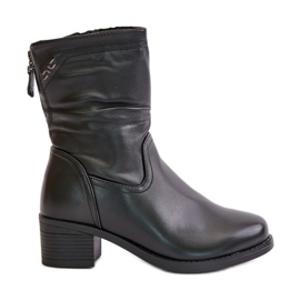 Botas Tacón Forrado con Piel Vinceza 85155 Negro