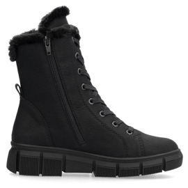Botas de invierno de mujer con pelo, negras Rieker X3402-00 negro Botas de invierno de mujer con pelo, negras Rieker X3402-00 negro