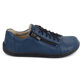 Olivier Zapatos de mujer minimalistas descalzos de piel modelo 1243 azul marino