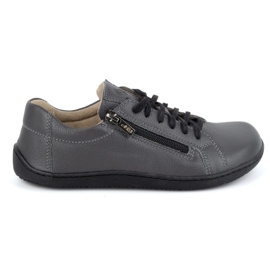 Olivier Zapatos de mujer minimalistas descalzos de piel modelo 1243, gris