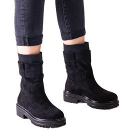 Botines negros sin cordones con calcetín Ralia Botines negros sin cordones con calcetín Ralia