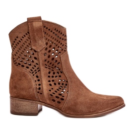 Botas Caladas Tacón Plano Ante Lewski 3305/2 Marrón