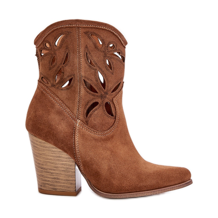 Lewski Shoes Botas Cowboy De Ante Con Estampado Calado Lewski 3612 Marrón beige