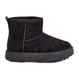 Botas de nieve con plataforma para mujer en ante ecológico, negro Atteria