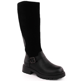 Botas de mujer Sergio Leone KZ708 piel negra negro