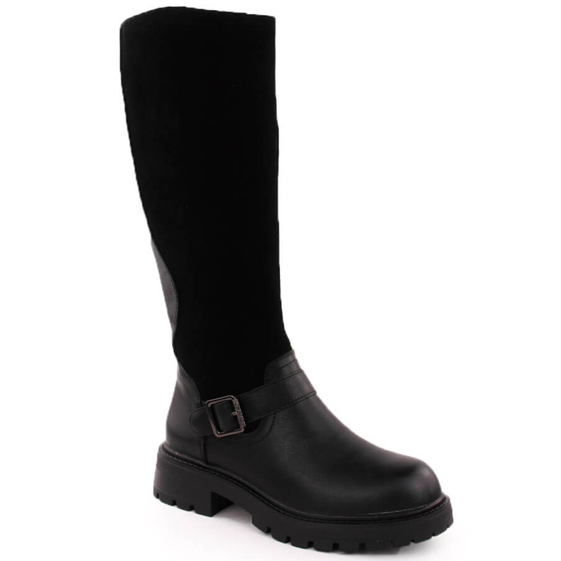 Botas de mujer Sergio Leone KZ708 piel negra negro
