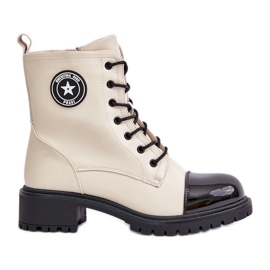 Botas de trabajador con cremallera, aislantes beige y negro Soratta