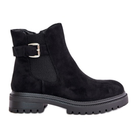 Botas Chelsea aislantes con cremallera y hebilla, Negro Kikiella Botas Chelsea aislantes con cremallera y hebilla, Negro Kikiella