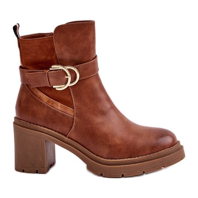 Botas De Tacón Alto Para Mujer, Aislante, Camel Inabelle marrón Botas De Tacón Alto Para Mujer, Aislante, Camel Inabelle marrón