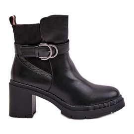 Botas Mujer Tacón Alto, Cálidas, Cremallera, Negro Inabelle