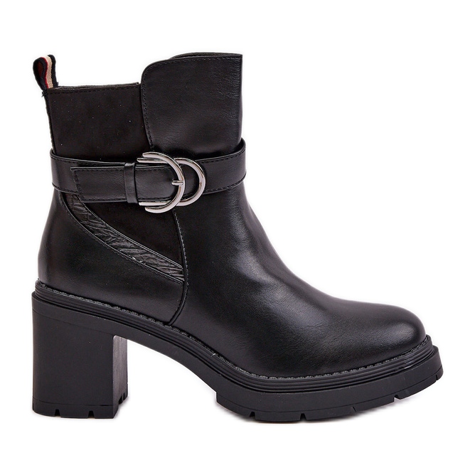 Botas Mujer Tacón Alto, Cálidas, Cremallera, Negro Inabelle