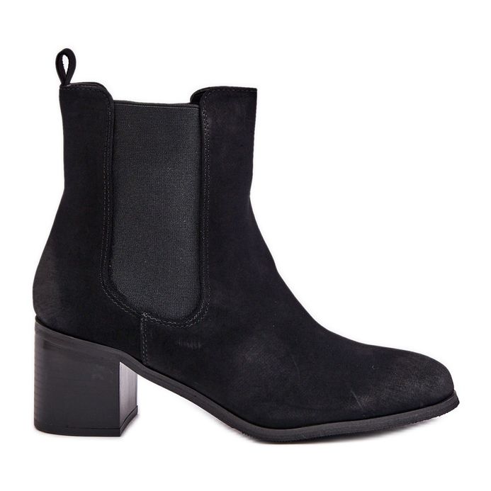 Botas aislantes de mujer con tacón alto negro Radeya Botas aislantes de mujer con tacón alto negro Radeya