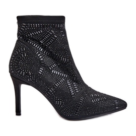 S. BARSKI Botines decorados sin cordones S.Barski HY42-161 Negro