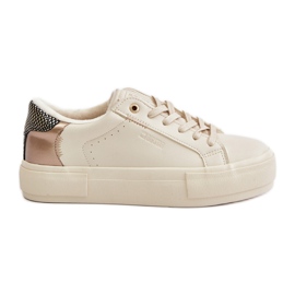 Zapatillas de mujer aisladas con plataforma Big Star OO274A454 Beige