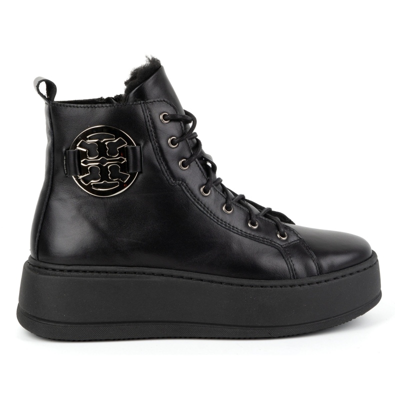 Olivier Botas de invierno de mujer de piel con aislamiento 1174 negro
