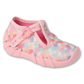 Pantuflas infantiles befado con cierre 110P501, rosa