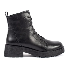 Botines negros de piel con suela gruesa de Sergio Leone