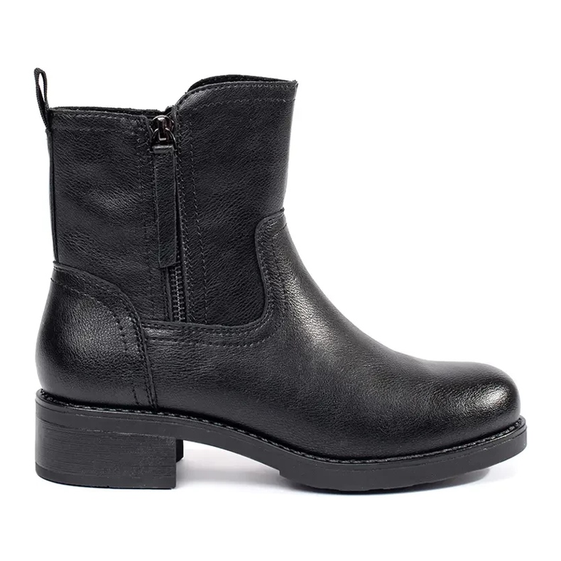 Botines de mujer de piel negros de Sergio Leone Botines de mujer de piel negros de Sergio Leone