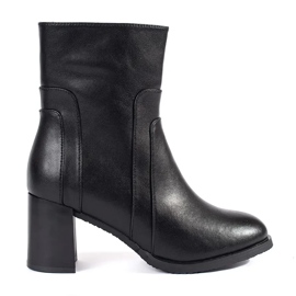Botines de mujer de piel negros de Sergio Leone