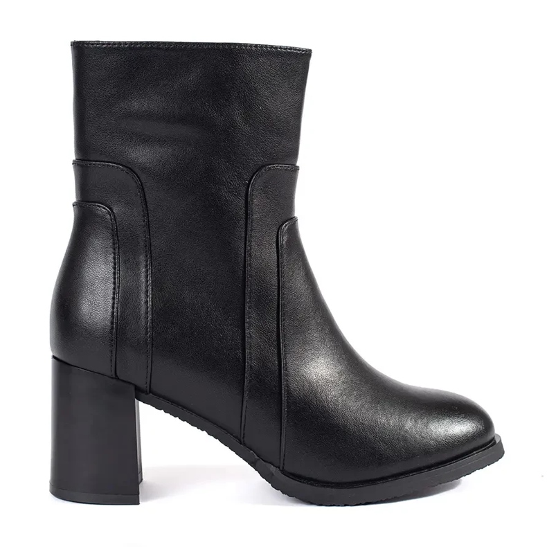 Botines de mujer de piel negros de Sergio Leone