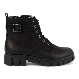 Olivier Botas de mujer de piel, con aislamiento, 373BB, negro