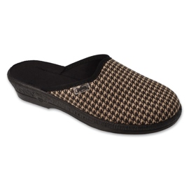 Pantuflas mujer befado pu estampada 219D484 beige/negro