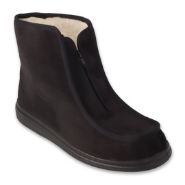 Zapatos de mujer befado pu 996D013, aislados con lana de oveja, negro