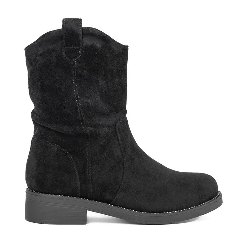 Botas cowboy mujer ante negro