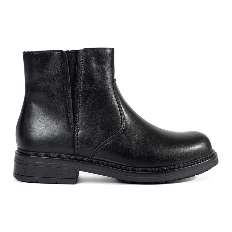 Botas Chelsea de cuero negro con suela plana de Sergio Leone