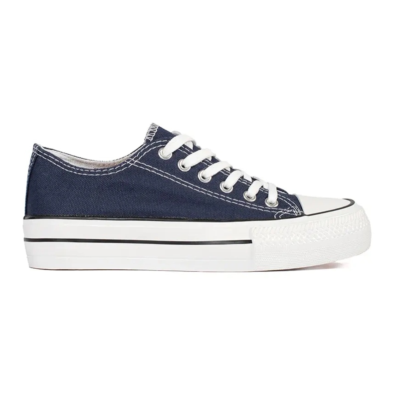 Seastar Deportivas clásicas de mujer con cordones y plataforma azul marino