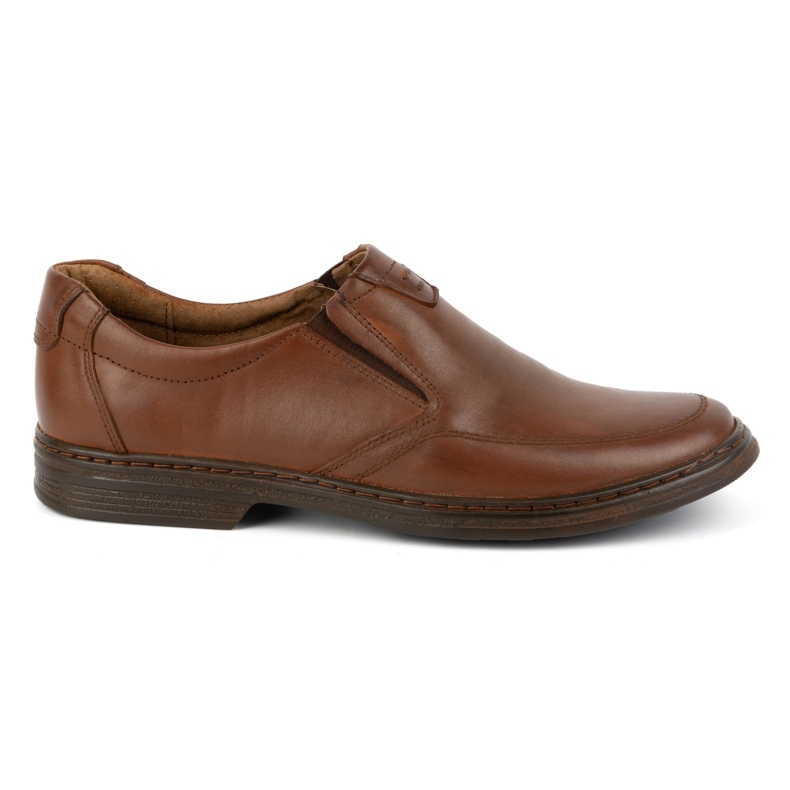 KOMODO Zapatos de hombre fabricados en piel natural slip-on 854K marrón