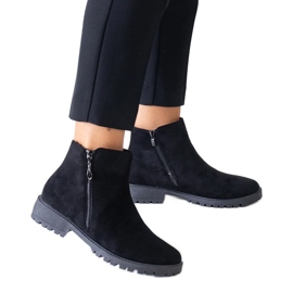 Botines negros de ante ecológico de Branda