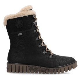 Botas impermeables de mujer con pelo, negro Rieker Y3424-00 Botas impermeables de mujer con pelo, negro Rieker Y3424-00