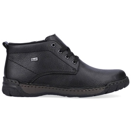 Botines de piel impermeables, zapatos de hombre con aislamiento, negro Rieker B0347-00
