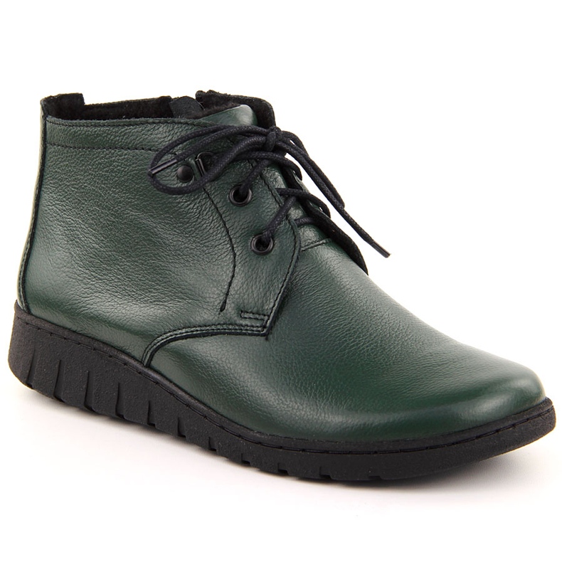 Botines aislantes de piel para mujer verde Helios 501