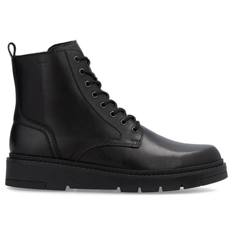 Botas de piel con aislamiento para hombre, negras, Rieker 30101-00 negro Botas de piel con aislamiento para hombre, negras, Rieker 30101-00 negro