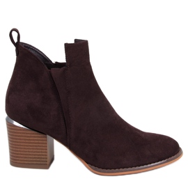 Botas de tacón Hallie Brown de ante marrón