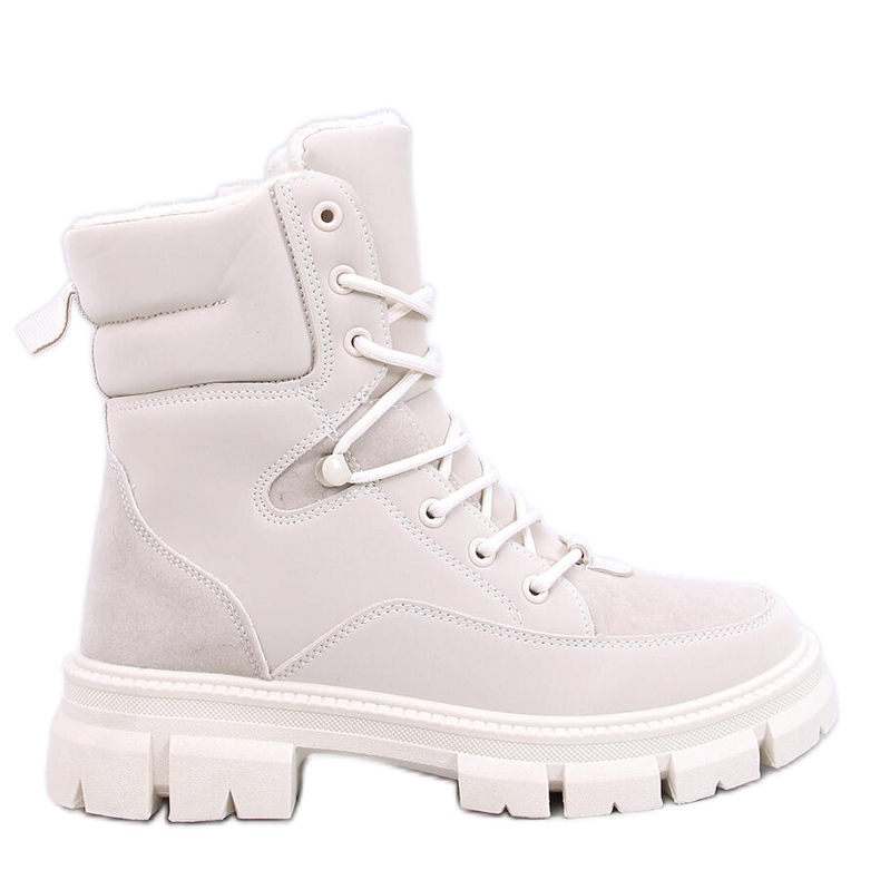 Torey White botines aislantes con cordones beige