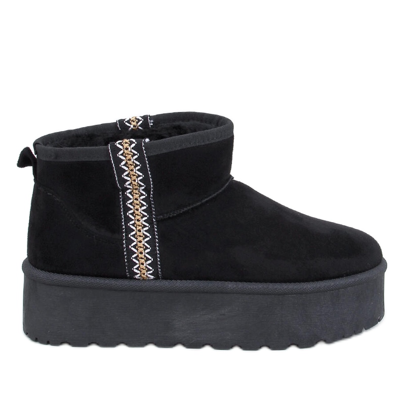 Botas de nieve cortas con plataforma Weyan Black negro