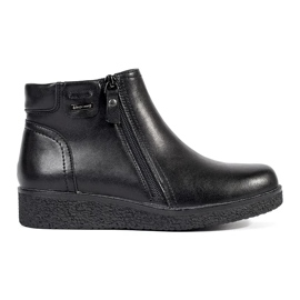 Botas cómodas con aislamiento de cuero negro de Sergio Leone