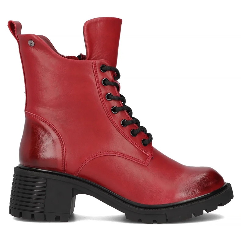 Filippo DBT6501/24 Rd Botines de piel con tacón alto rojo