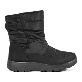 Botas de nieve de mujer con aislamiento negro.