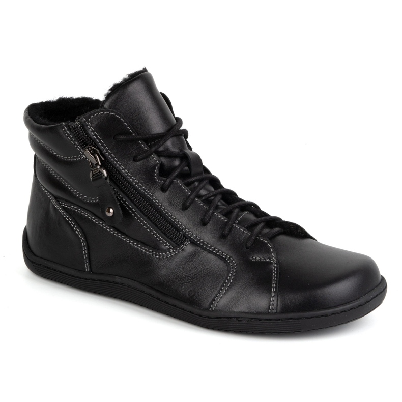 Olivier Zapatos mujer minimalistas descalzos piel invierno 1261 negro