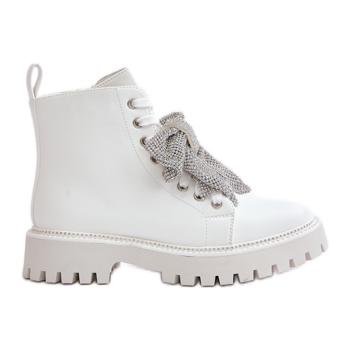 Botas Mujer Con Lazo Blanco Ocenttia
